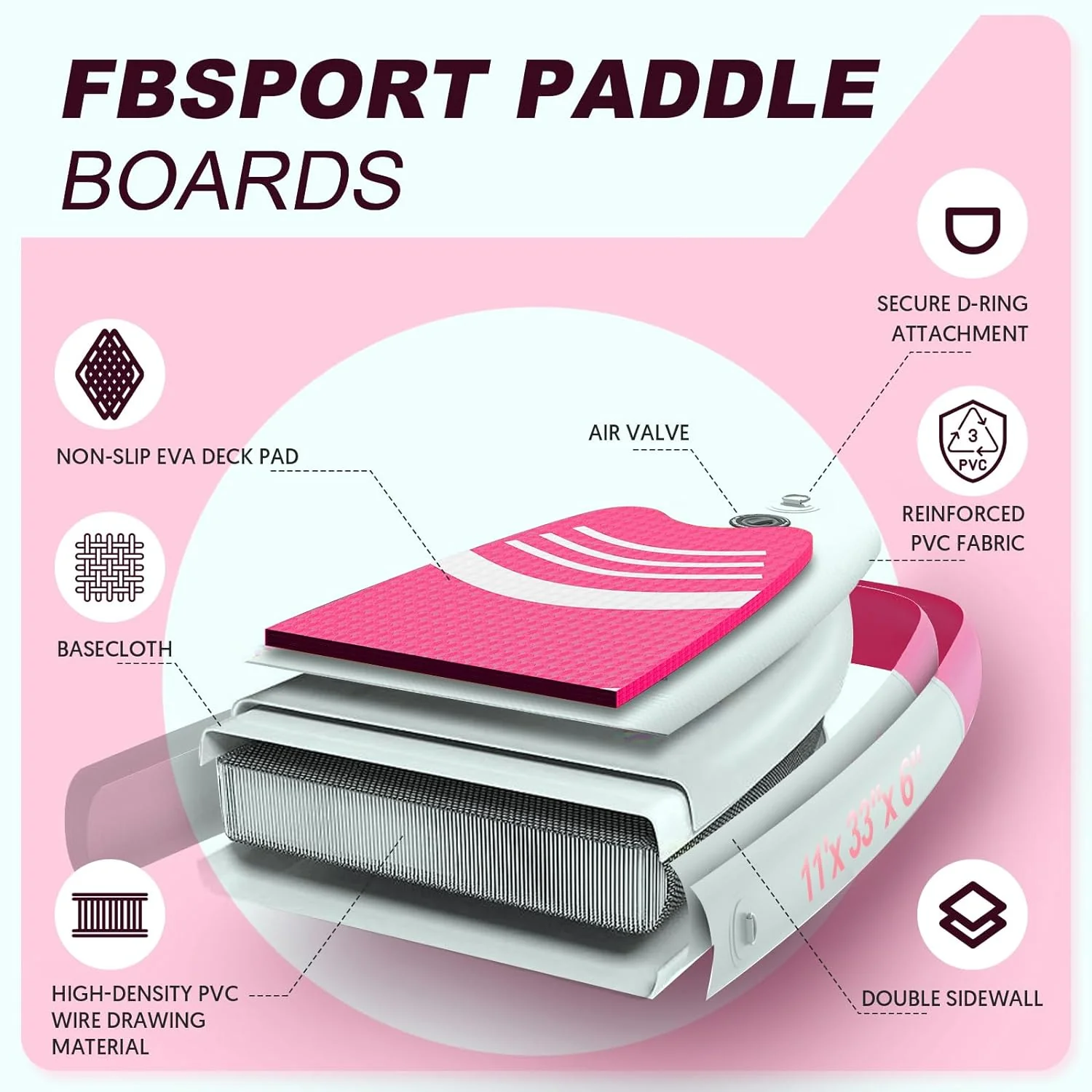 Premium-Stand-Up-Paddle-Board, Yoga-Board mit strapazierf?higem SUP-Zubeh?r und Tragetasche | Breiter Stand, Surf-Kontrolle, rutschfestes Deck, Leine, Paddel und Pumpe f��r Jugendliche und Erwachsene