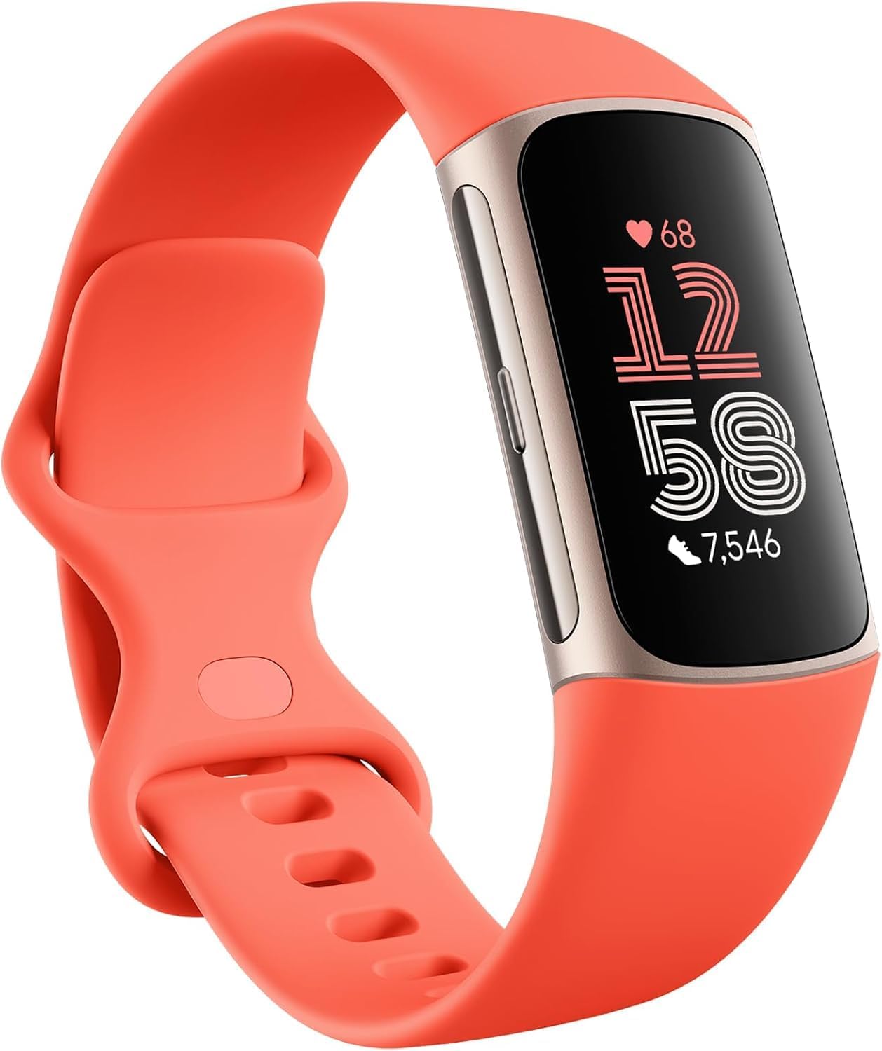 Fitbit Charge 6 Fitness Tracker (Bundle) - Schwarz/Obsidian - Herzfrequenz, GPS, Schlaf- & Stress-Tracking + Schnellladegerät & Reinigungstuch (Koralle)