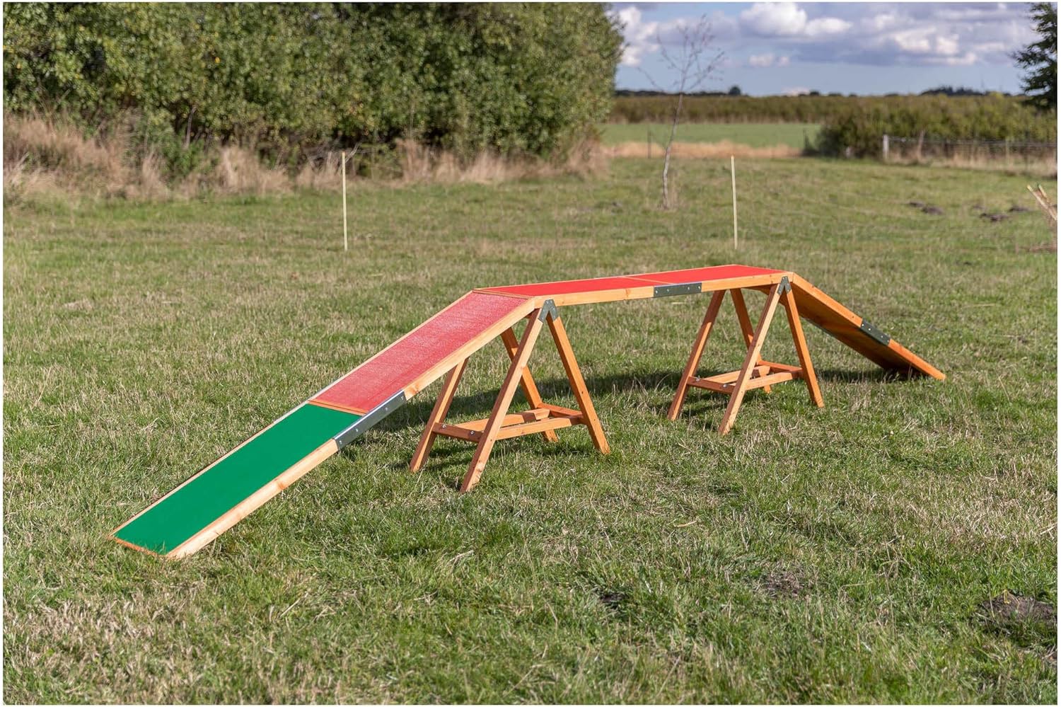 TRIXIE Hunde Agility Steg �C Agility-Ausr��stung f��r Hunde als Laufsteg & Trainingsequipment, wetterfestes Agility-Ger?t f��r Anf?nger & Fortgeschrittene, 456 x 64 x 30 cm - 32090