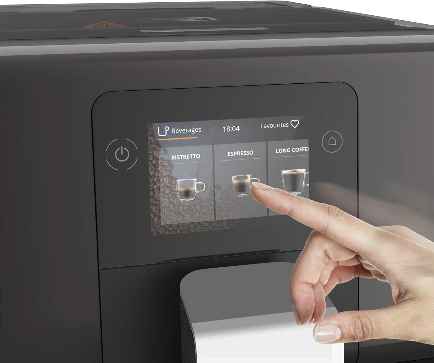 Krups Intuition Preference Kaffeevollautomat mit Milchschlauch, 11 Getränke, Personalisierung, 2-Tassen-Funktion, Kaffeemaschine, Schwarz, EA872810