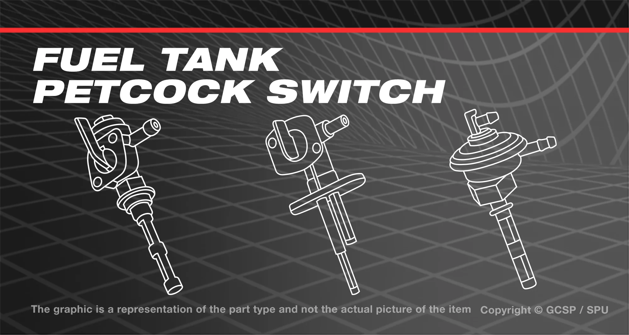 Fuel Lock Petcock For SIMPSON CM61083 Pressure Washer 3400 PSI