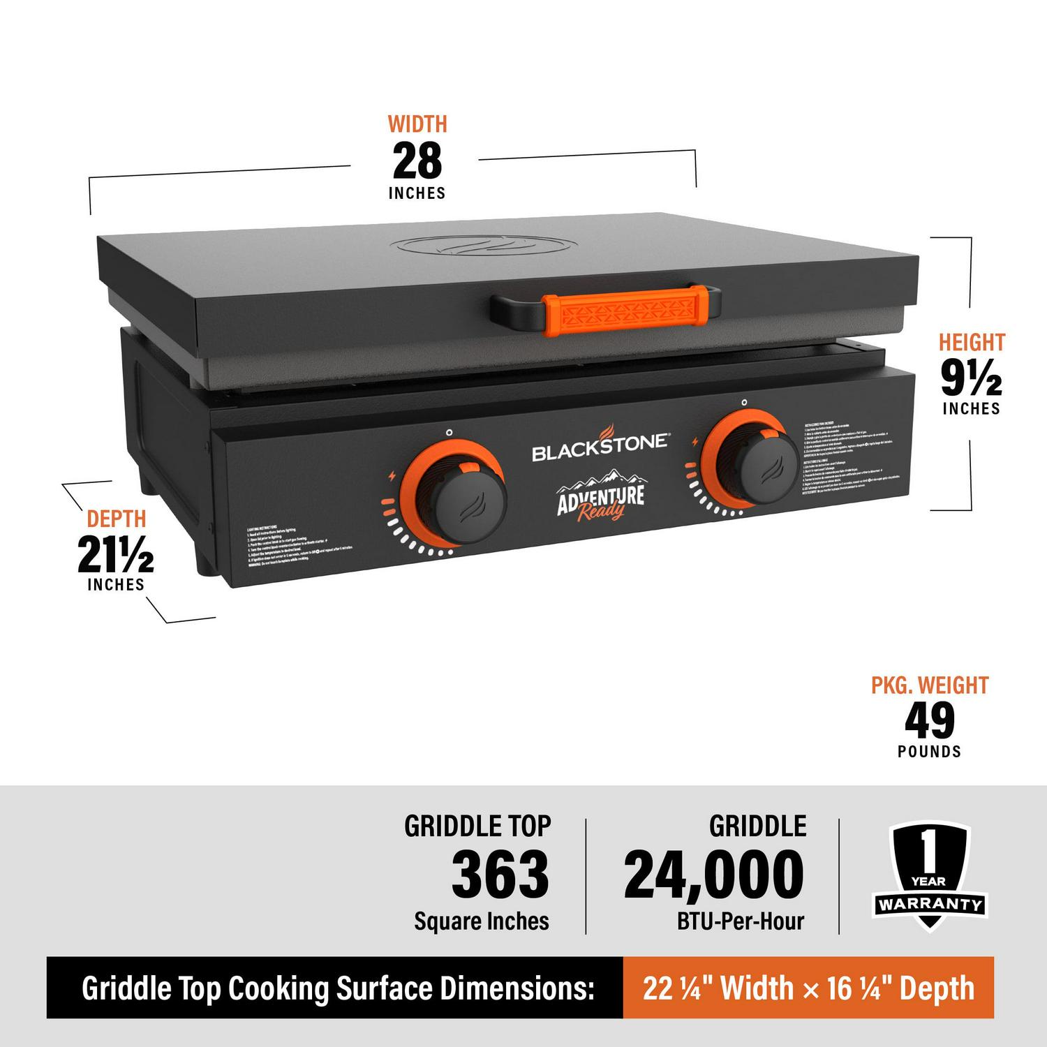 Blackstone Adventure Ready Propaan Grill 22