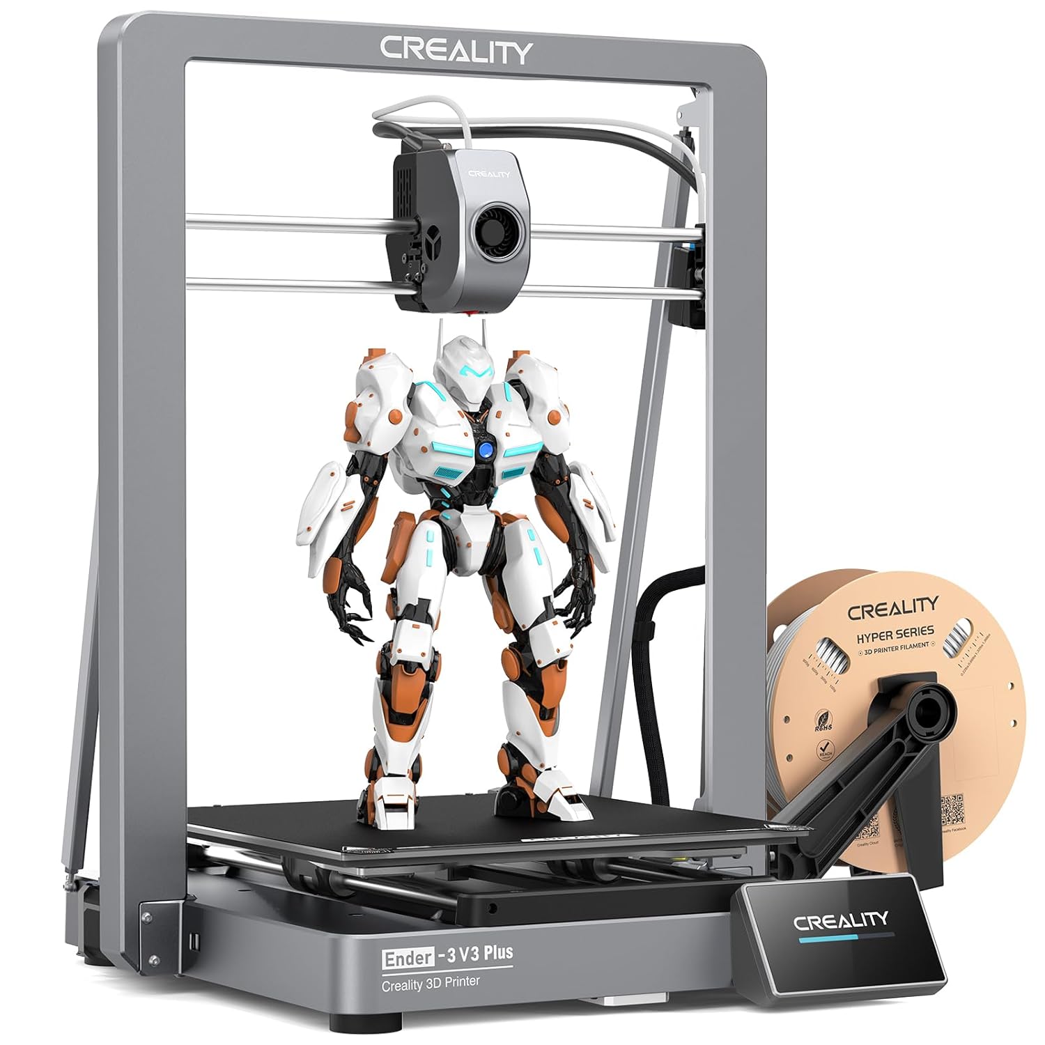 Creality K2 Plus Combo 3D-Drucker, 16-Farben Multimaterial-Druck, 350³mm XXL-Bauraum, Servo-Direktantrieb, Dual-KI-Kameras, Ultra-Leise