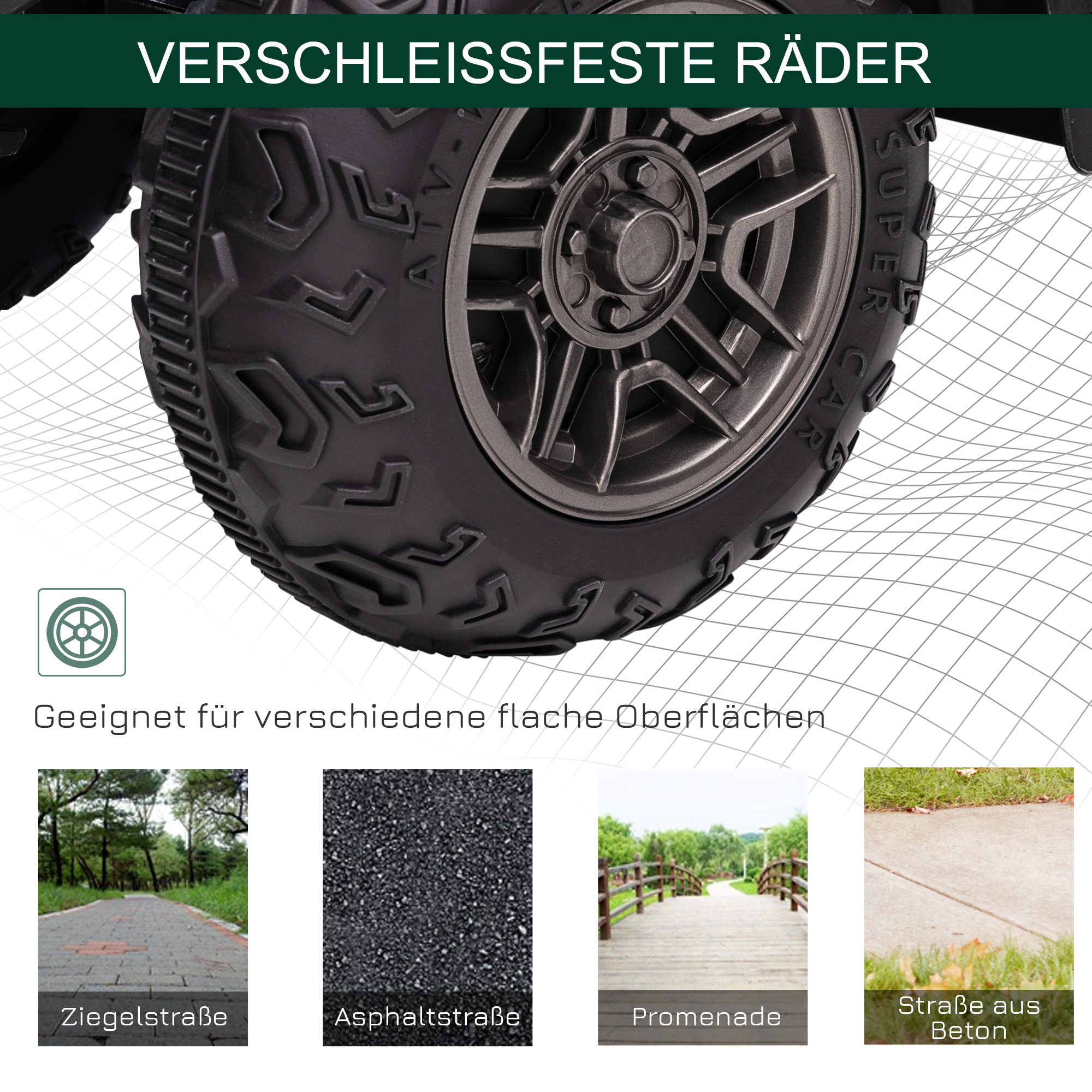 elektrische kinderquad, elektrische auto, elektrische quad, kindervoertuig, groen