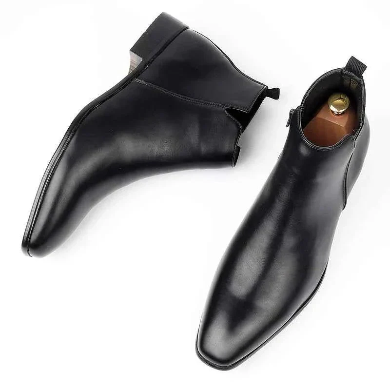 Chelsea Stiefeletten f��r Herren aus Leder mit bequemem Slip-on Design