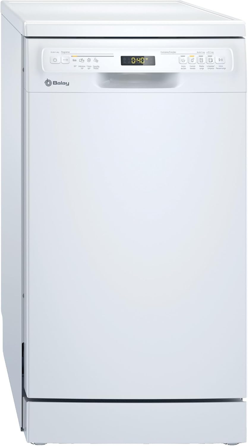 Balay Lavavajillas 3Vn4010Ba 45 Cm, Libre instalación, Blanco