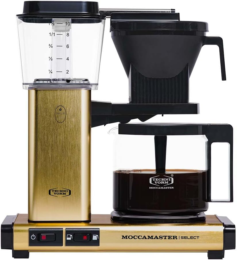 Moccamaster KBG Select, Kaffeemaschine, Retro Kaffeemaschine, Filterkaffee, Off-White, 1.25L
