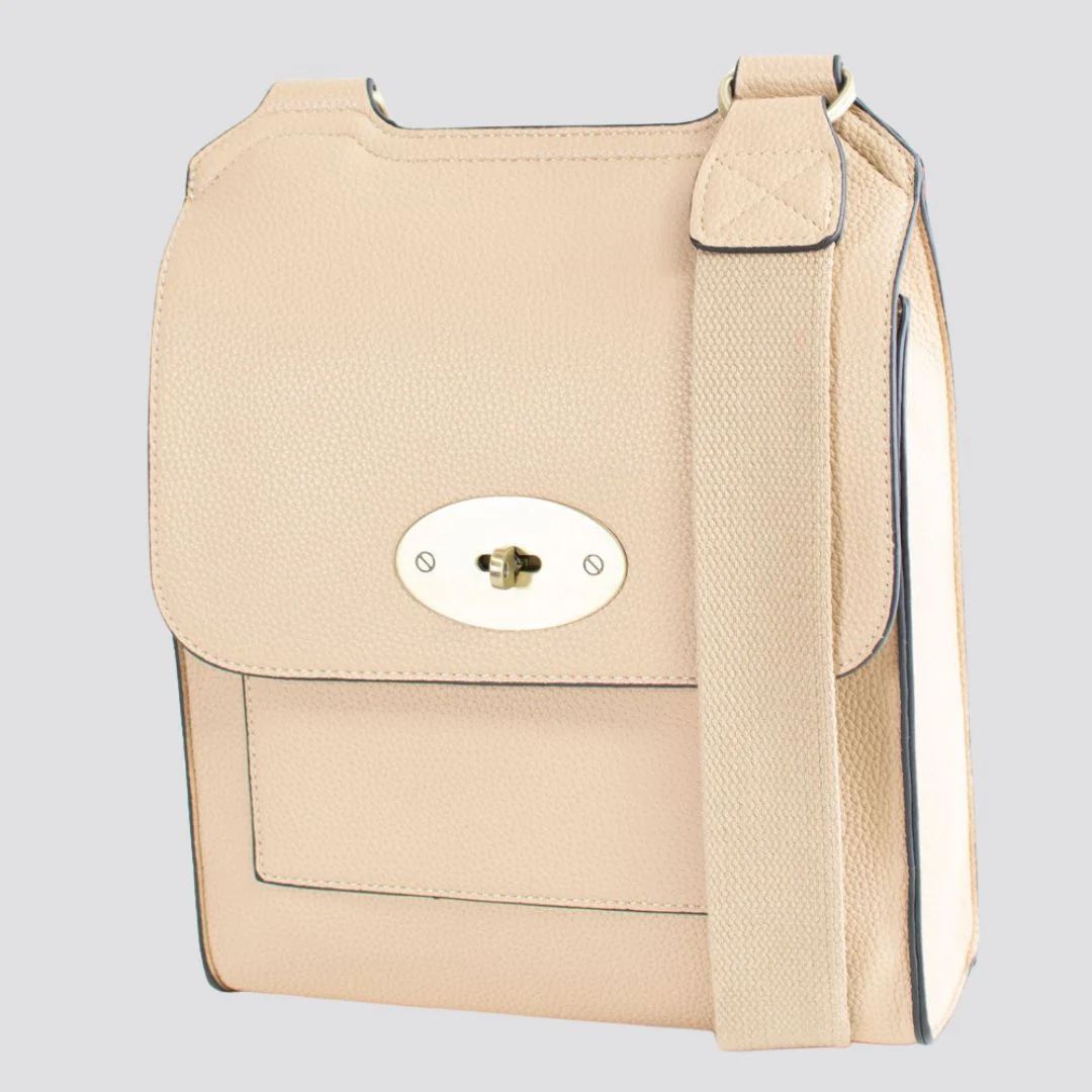 Lily Crossbody Messenger Bag | Sand