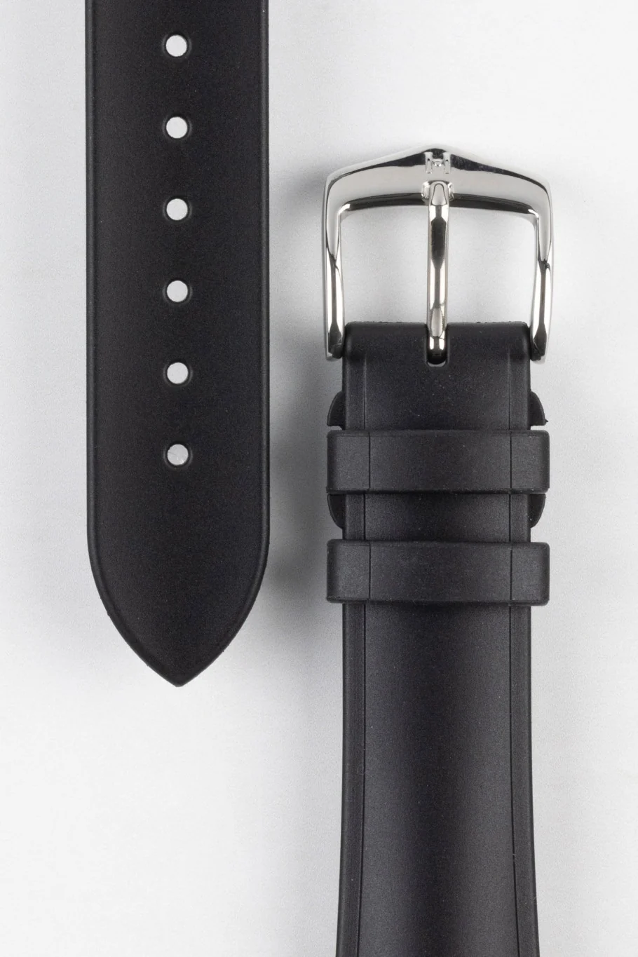 Hirsch URBANE Natural Rubber Watch Strap in BLACK