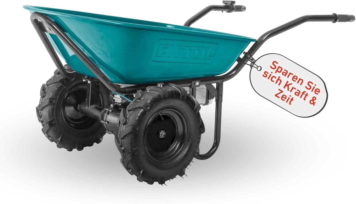 Elektrische Schubkarre mit Akku I 100L Mulde I 260kg Traglast I 500W I 40V Li-ion mit 6000mAh