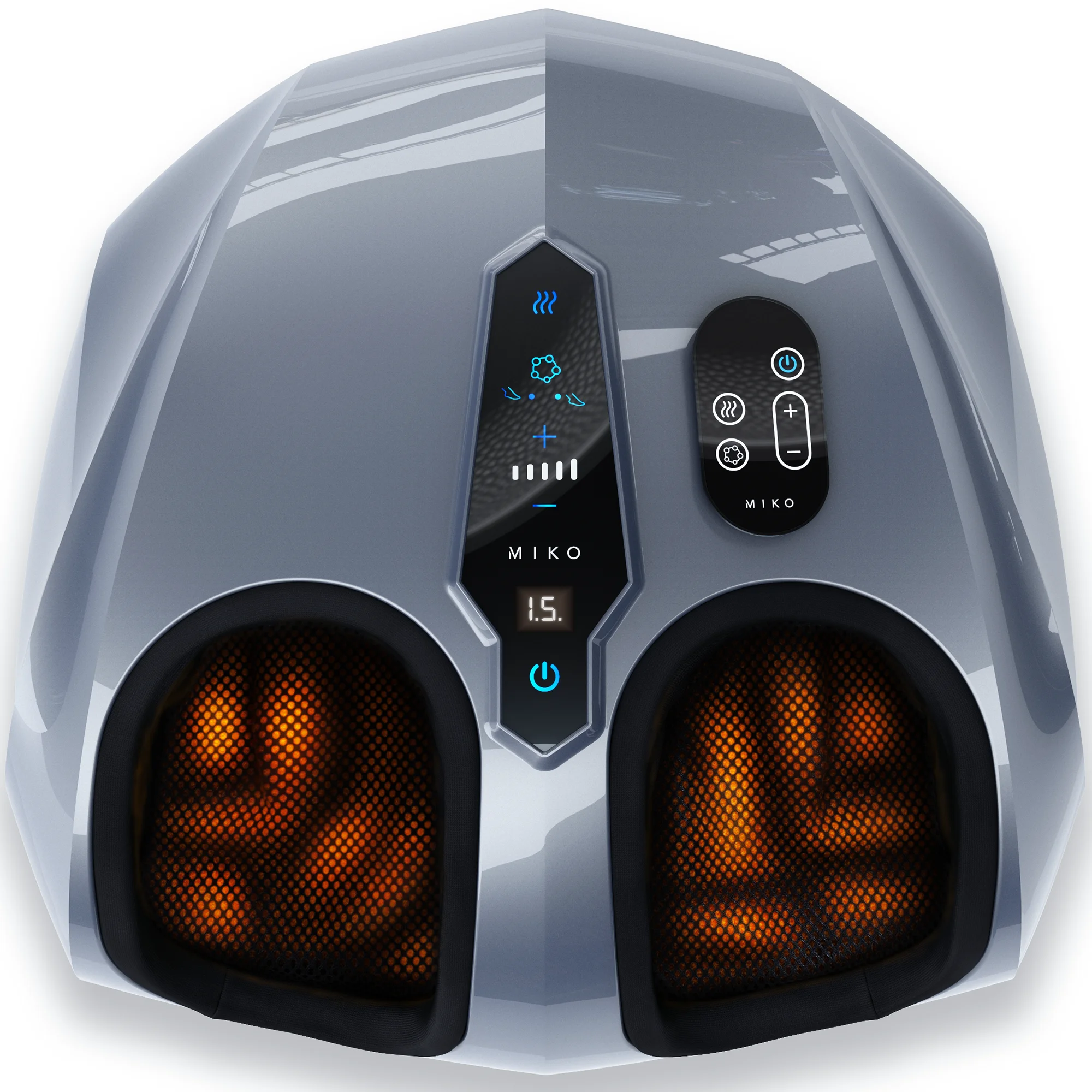 MIKO Shiatsu Foot Massager Machine   Deep Kneading, Shiatsu, Air Compression, and Heat Therapy   Touchscreen   2 Wireless Remotes