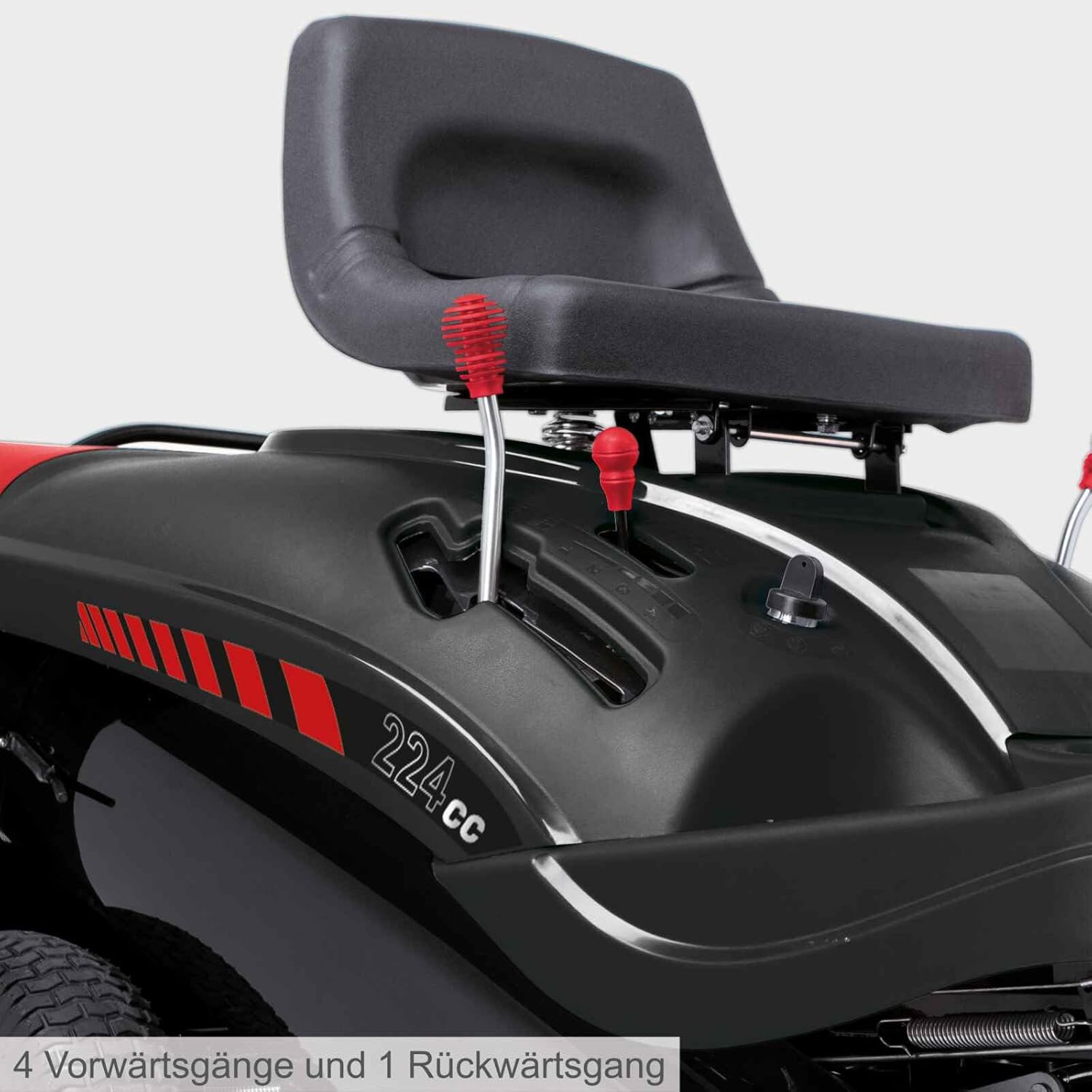 Scheppach Benzin Rasentraktor Aufsitzmäher MR224-61 | 6,8PS | Schnittbreite 61cm | 5-Fach Höhenverstellung | E-Start | 150 L Fangsack | 4X Vorwärts / 1xRückwärtsgang | Rasenmäher Aufsitzrasenmäher