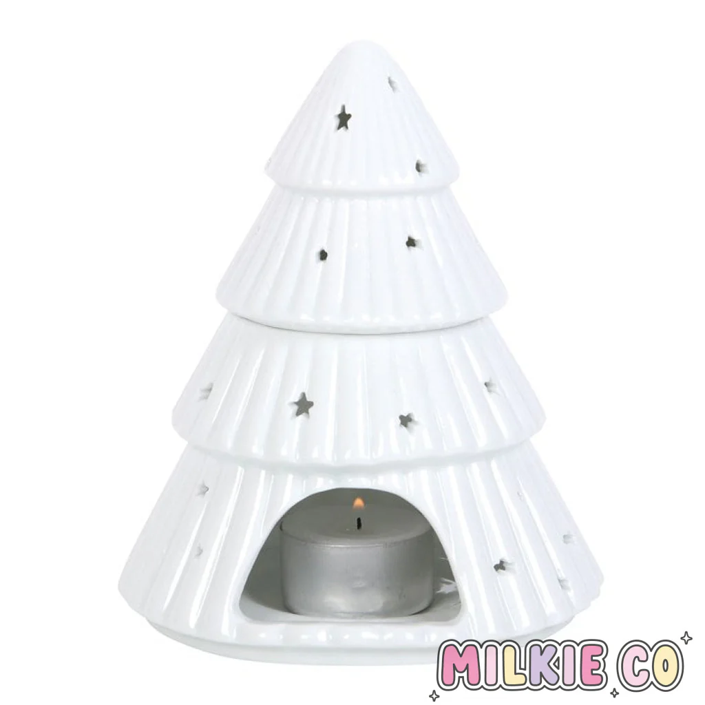 White Christmas Tree Wax Melt Burner