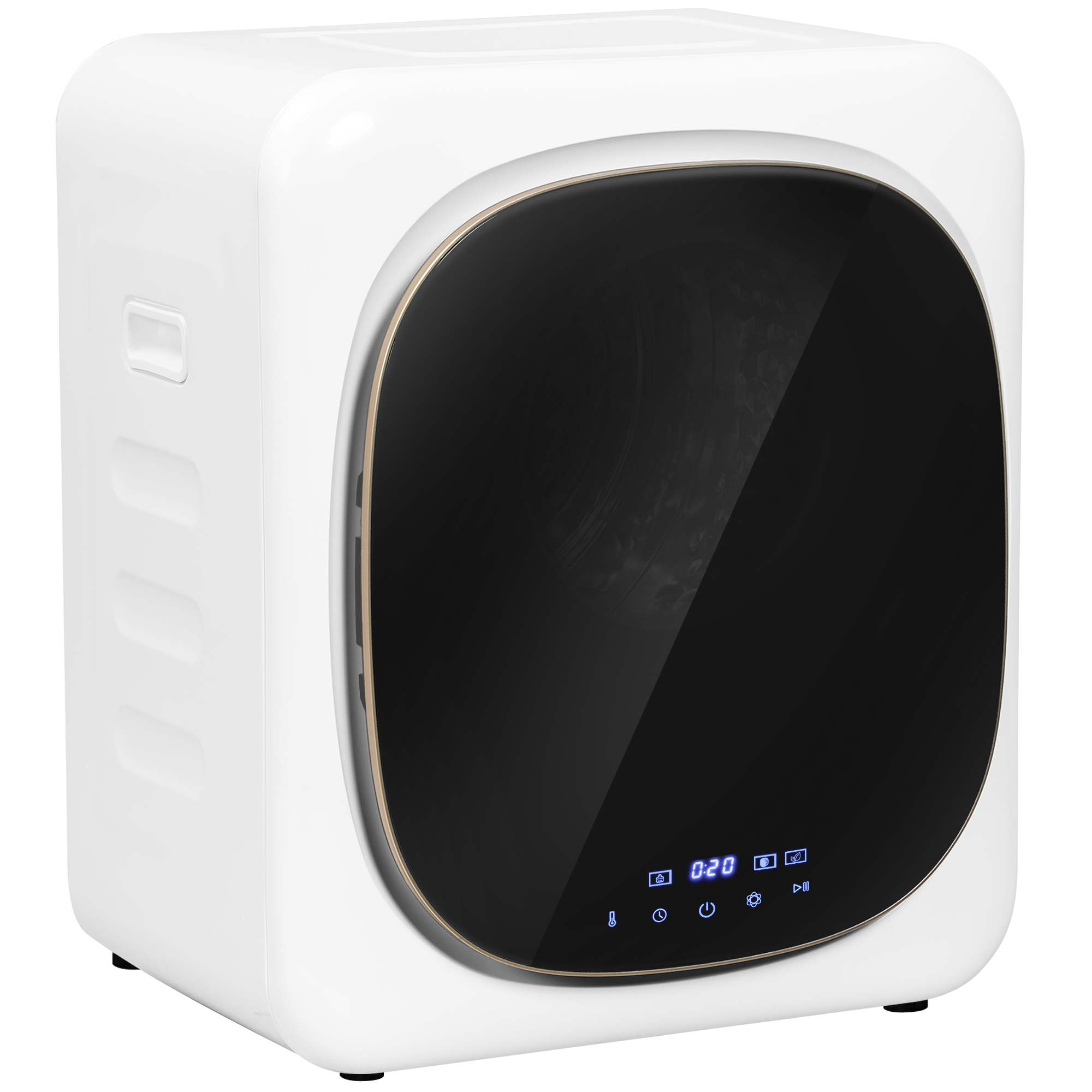 Wasdroger met UV-Desinfectie, Compact Ontwerp, 4 kg Capaciteit, Roestvrijstaal, Wit