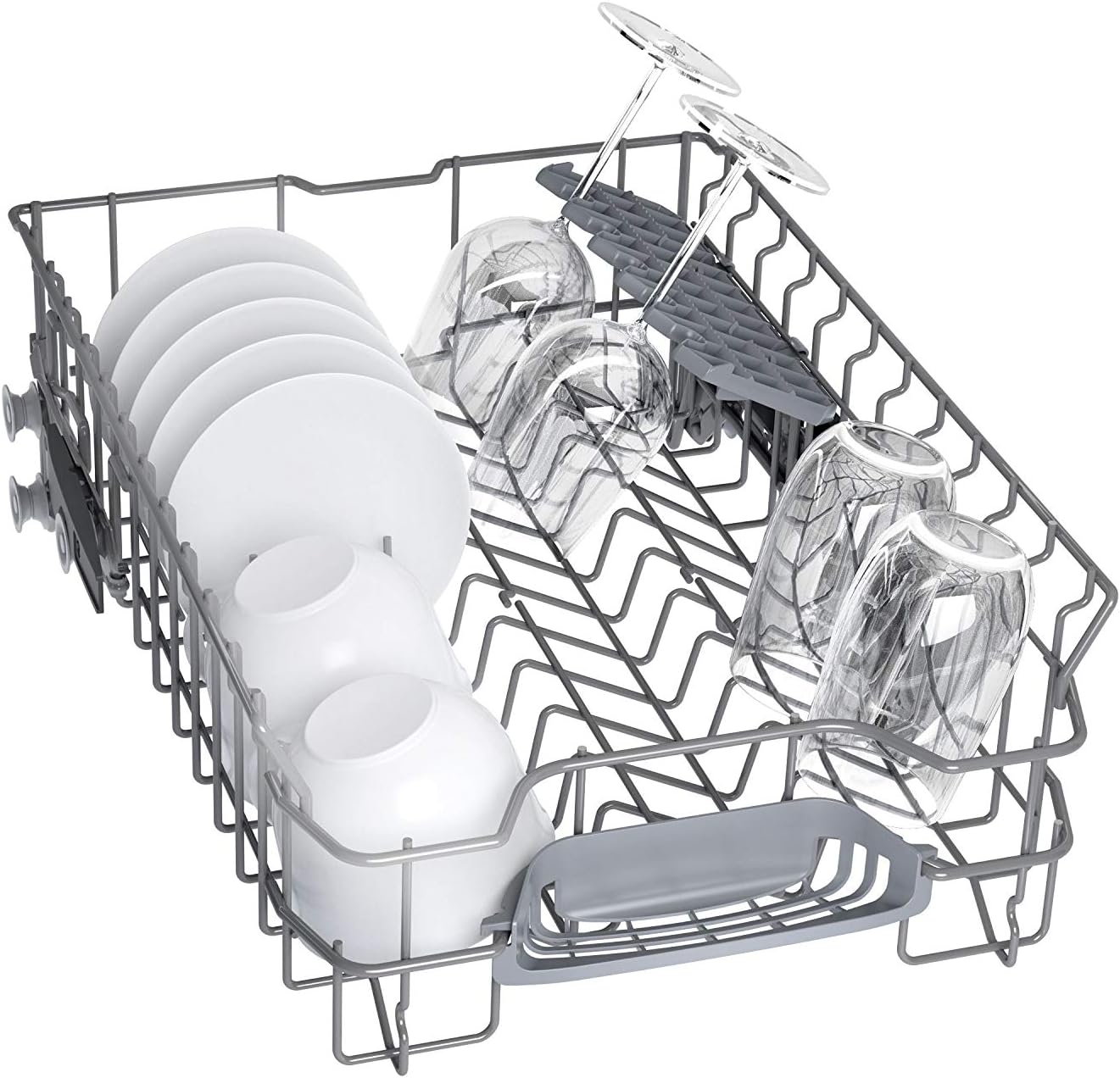 Bosch SPV2IKX10E Serie 2 Smarter Geschirrspüler vollintegriert, 45 cm breit, Besteckkorb, Extra Trocknen auf Knopfdruck, InfoLight roter Lichtpunkt am Boden, AquaStop Schutz gegen Wasserschäden, Weiß