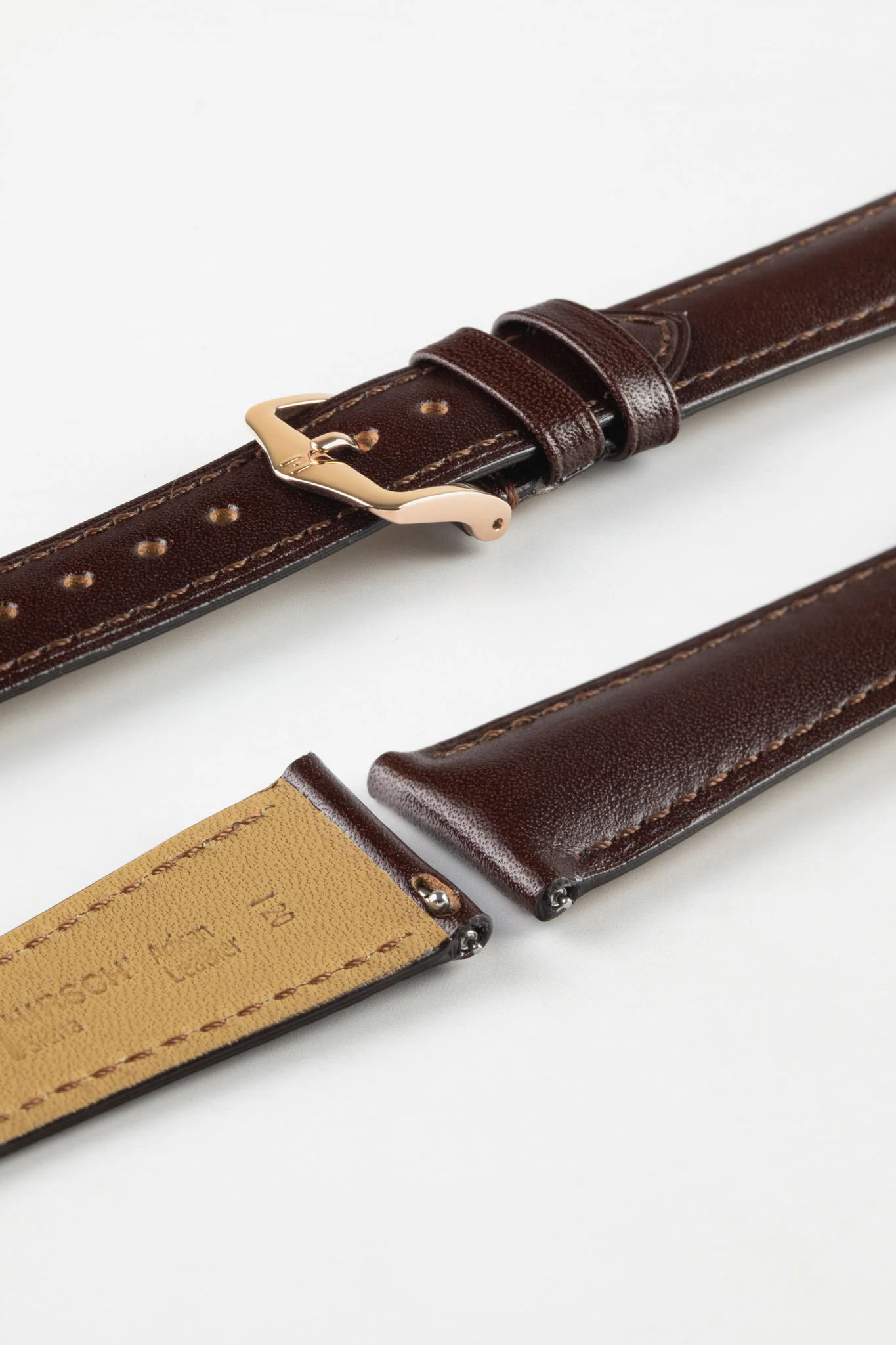 Hirsch SIENA Tuscan Leather Watch Strap in BROWN