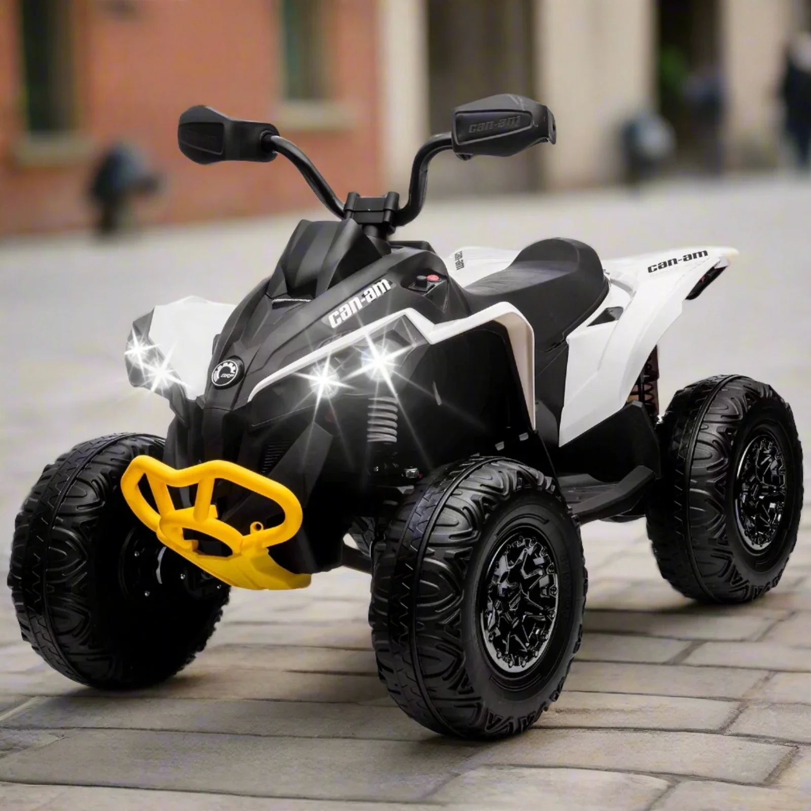 Can-Am Kids 24V Electric Ride On 4 wheel drive Quad Bike - White