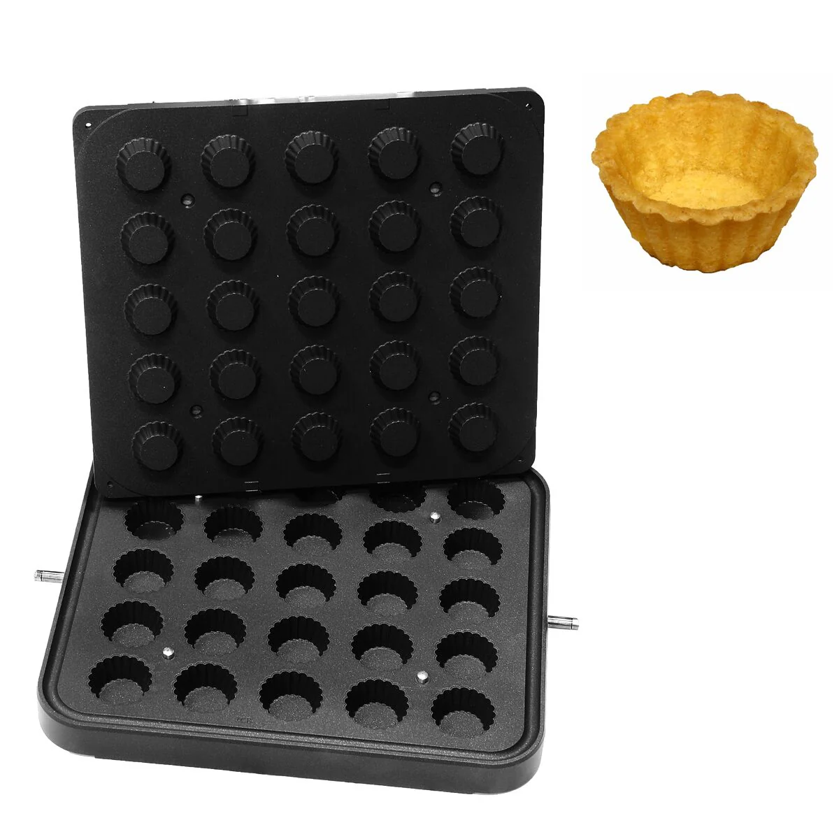 (6 stk.) Plater til tartlettmaskin TMPIC - former: rund, kvadrat, rektangel, eclair og cupcake