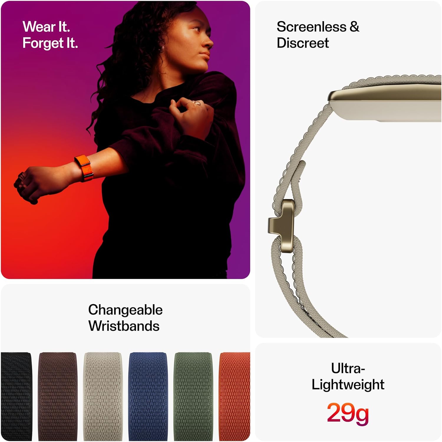 Polar Loop – Smart Screen-Free Wearable Health & Fitness Band mit Herzfrequenz 24/7, Schlaf- und Aktivitätsüberwachung, automatische Trainingserkennung, kein Abonnement, Batterie