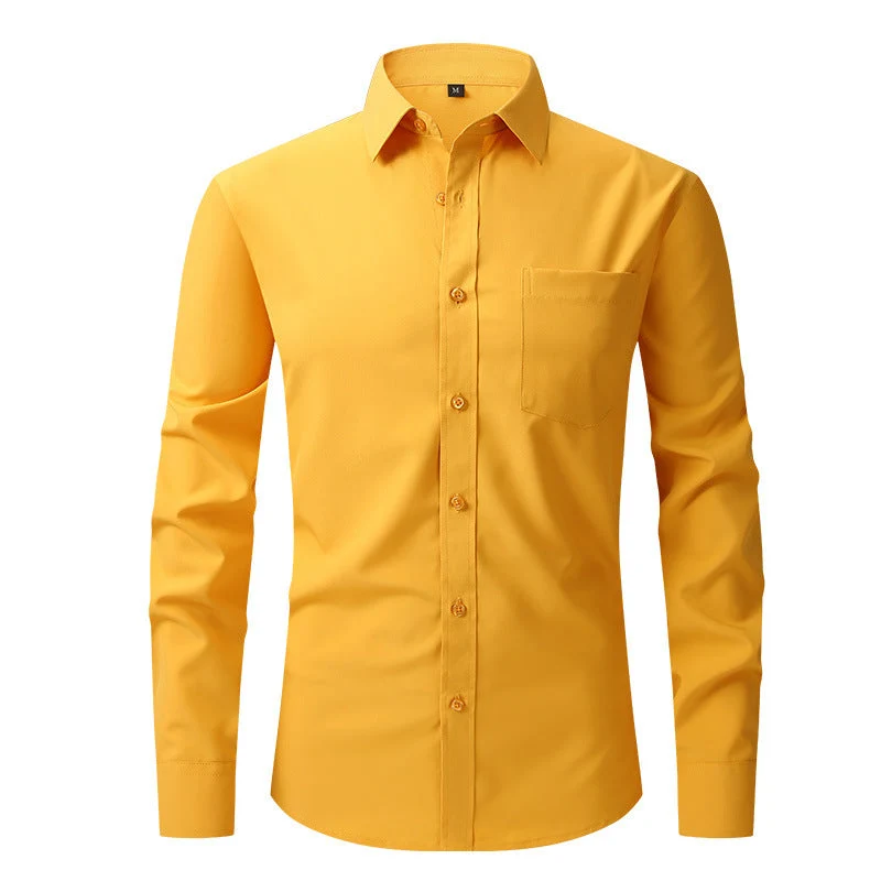 Sommerhemd Leichtes Langarm Modern Fit Herren Hellblau