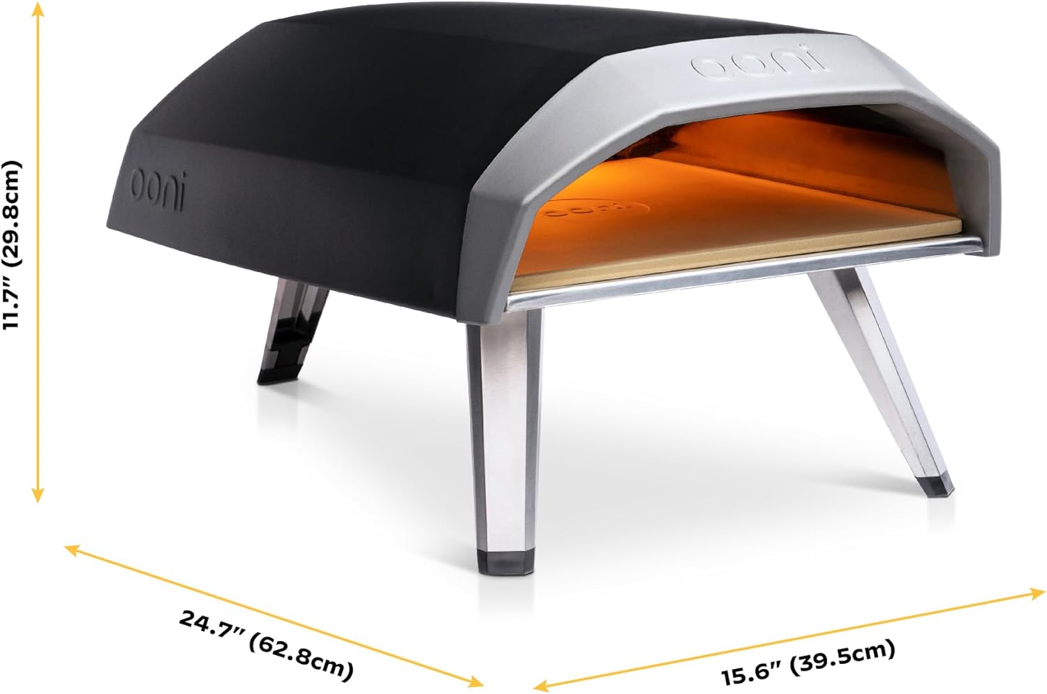 Ooni Koda 12 Gas-Pizzaofen Bundle – Tragbarer Outdoor Ofen inkl. 30 cm Perforierter Pizzaschaufel & Passgenauer Abdeckhaube – Pizza in 60 Sekunden