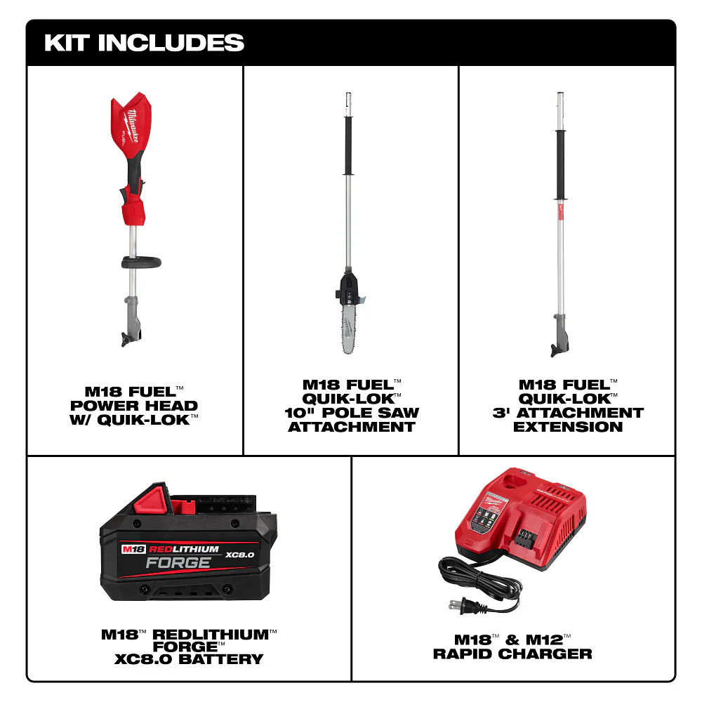2025 Milwaukee 3016-21PS M18 FUEL 18V Paalzagen met QUIK-LOK Kit