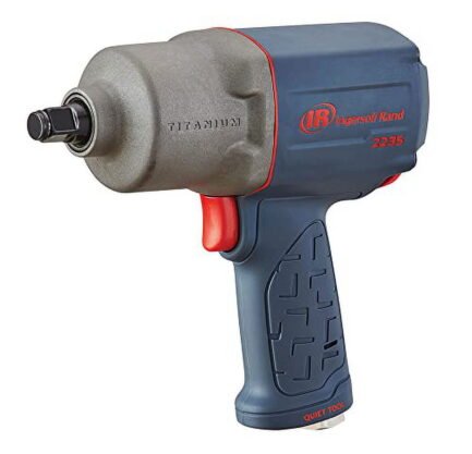 1/2′′ Air Impact Wrench, Quiet, 1300 ft-lbs Nut-busting Torque, Pistol Grip, Titanium Hammercase