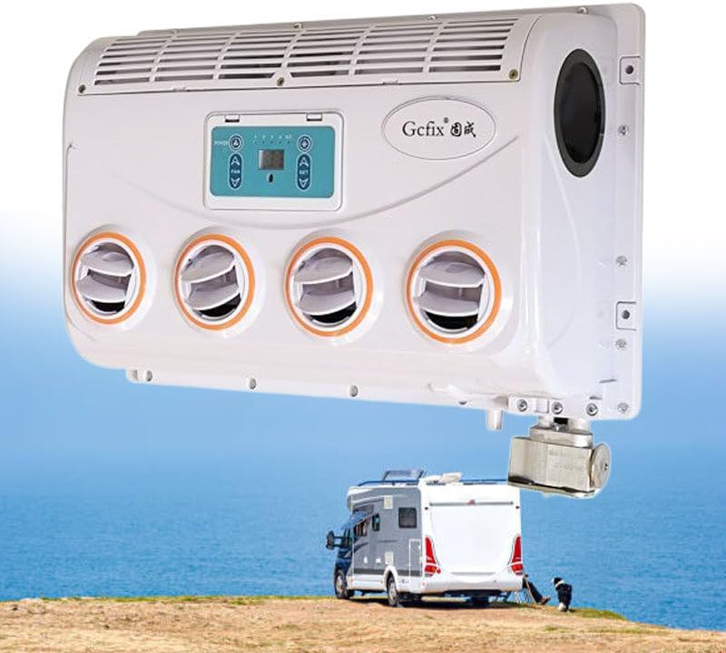 12V Mini Split Klimaanlage, leise DC Wohnmobil AC Einheit für Sattelschlepper Traktor Pickup Anhänger Schlafkabine Kühlung