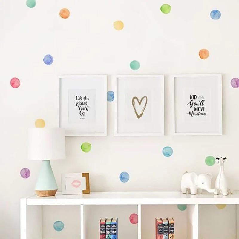 Nursery Wall Decals, Watercolor Decals for Children's Room Walls, Watercolor Wall Decals for Nursery