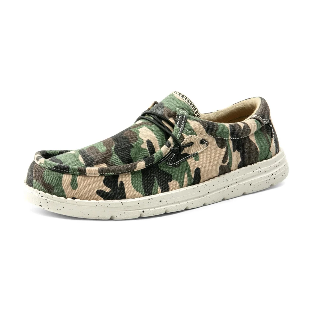 Men's Canvas Slip-On Loafers �C Military Green
