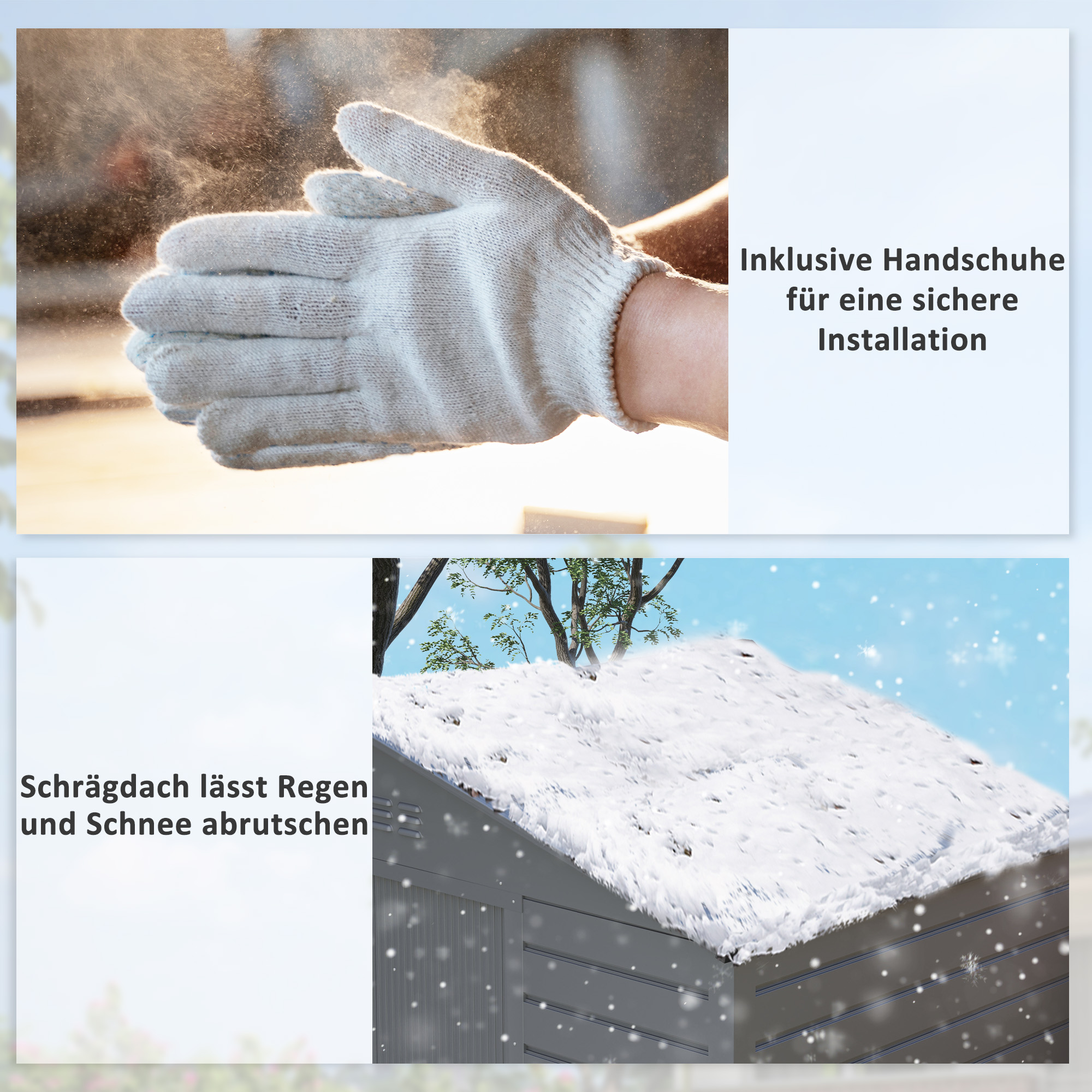 2,1 x 1,3 m Tuinschuur, Gereedschapsschuur van Staal, Afsluitbare Deuren, 4 Ventilatieopeningen, Grijs