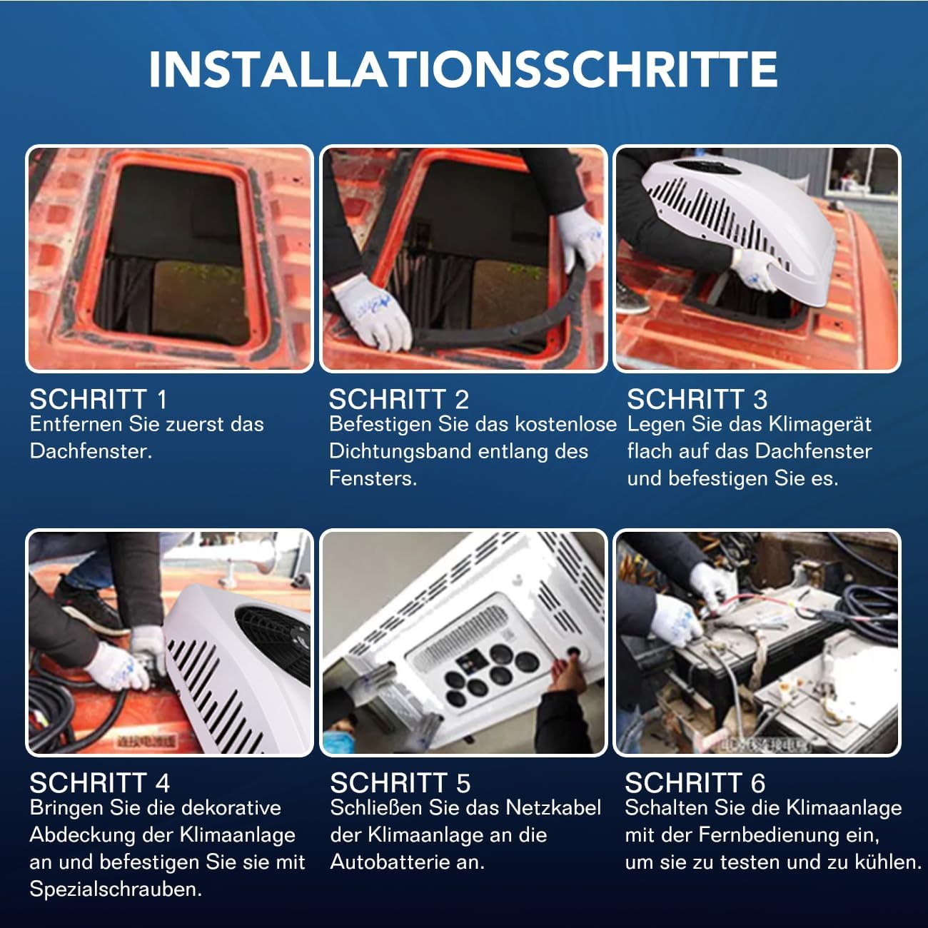 24V Parkklimaanlage Elektrische Klimaanlage, Klimaanlage Wohnwagen, RV Dachklimaanlage, Wohnmobil Klimaanlage Kühlfunktion Dachklimaanlage für LKW PKW Wohnmobil StandHeiz