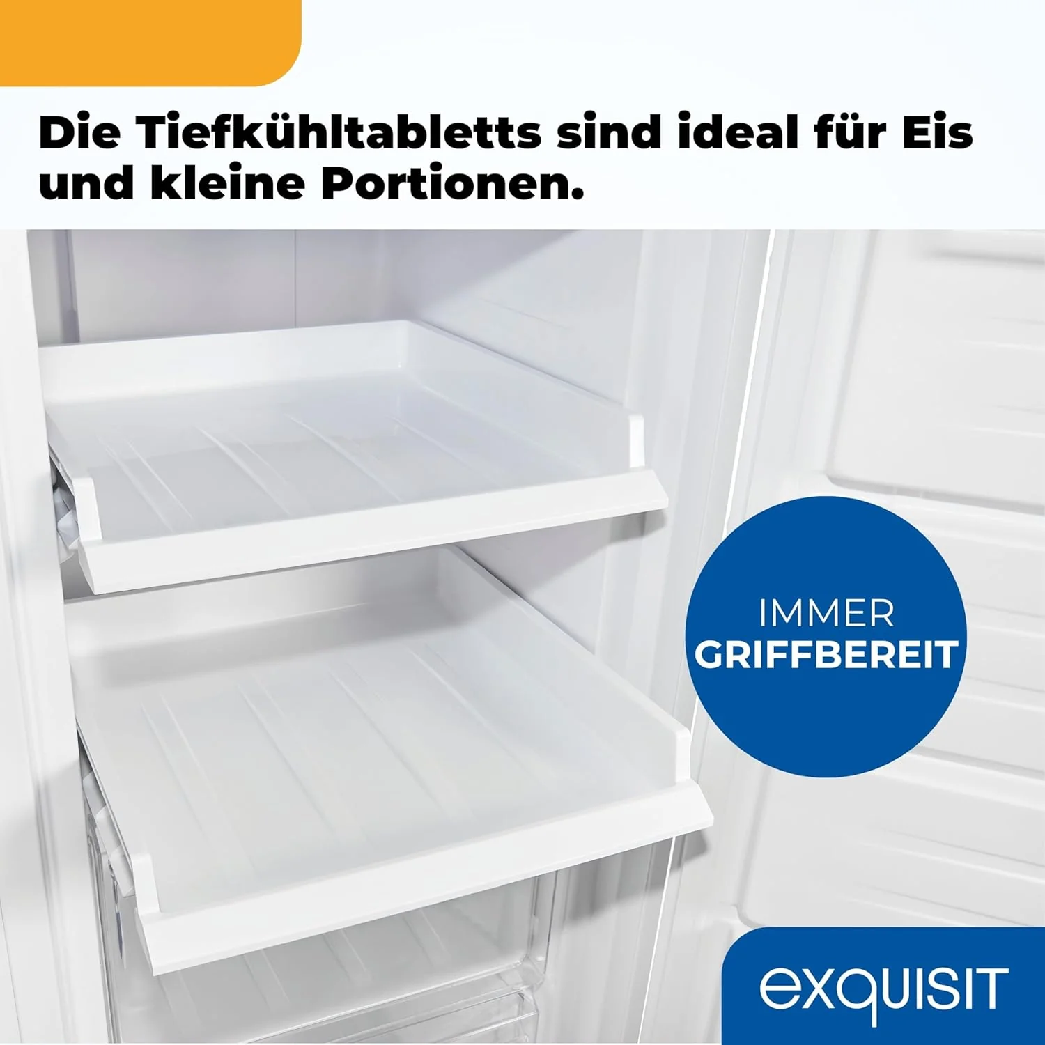 Exquisit Gefrierschrank NoFrost, Tiefk��hlschrank gro?, 161 Liter, Schnellgefrieren, Alarm-Funktion, GS5231-NF-H-040C weiss