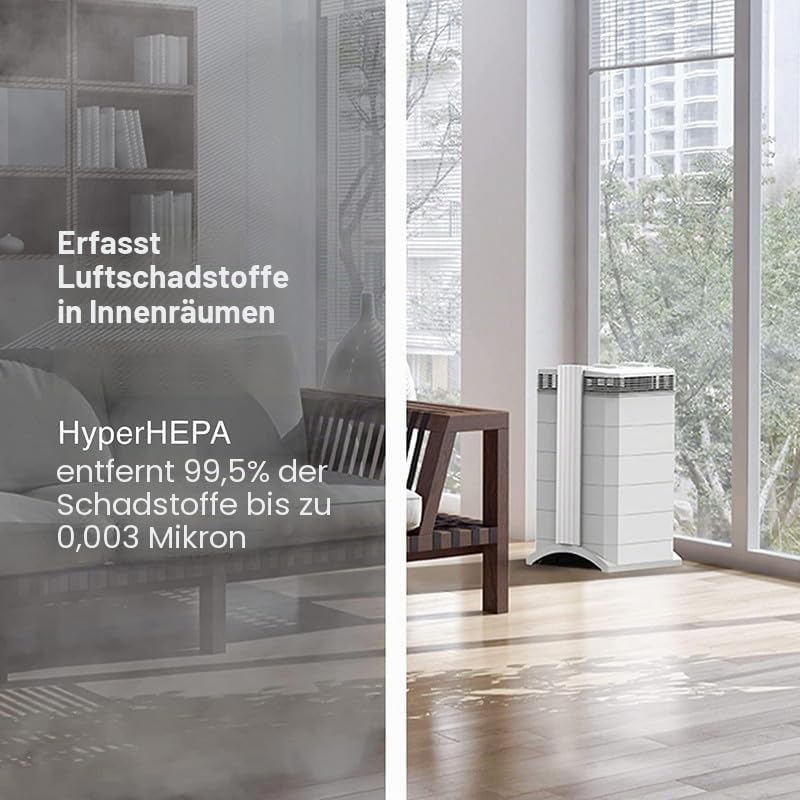 IQAir HealthPro 250 Luftreiniger für Allergiker. Medizinischer HyperHEPA Luftfilter gegen Feinstaub, Rauch, Viren, Gerüche. Raumluftreiniger für große Räume - 100m². Aktivkohlefilter, leistungsstark