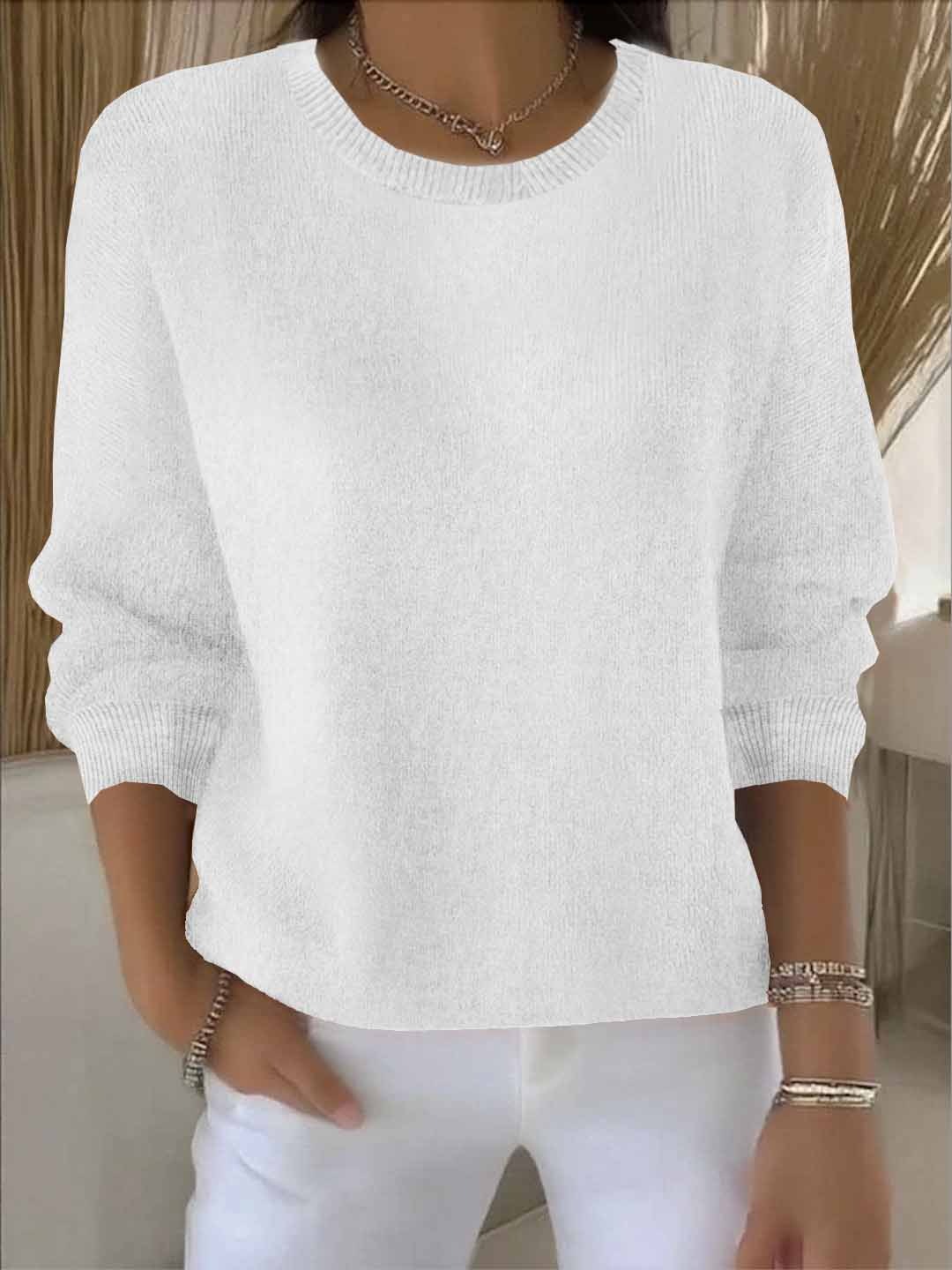 Eleganter und bequemer Damen-Strickpullover f��r den Alltag