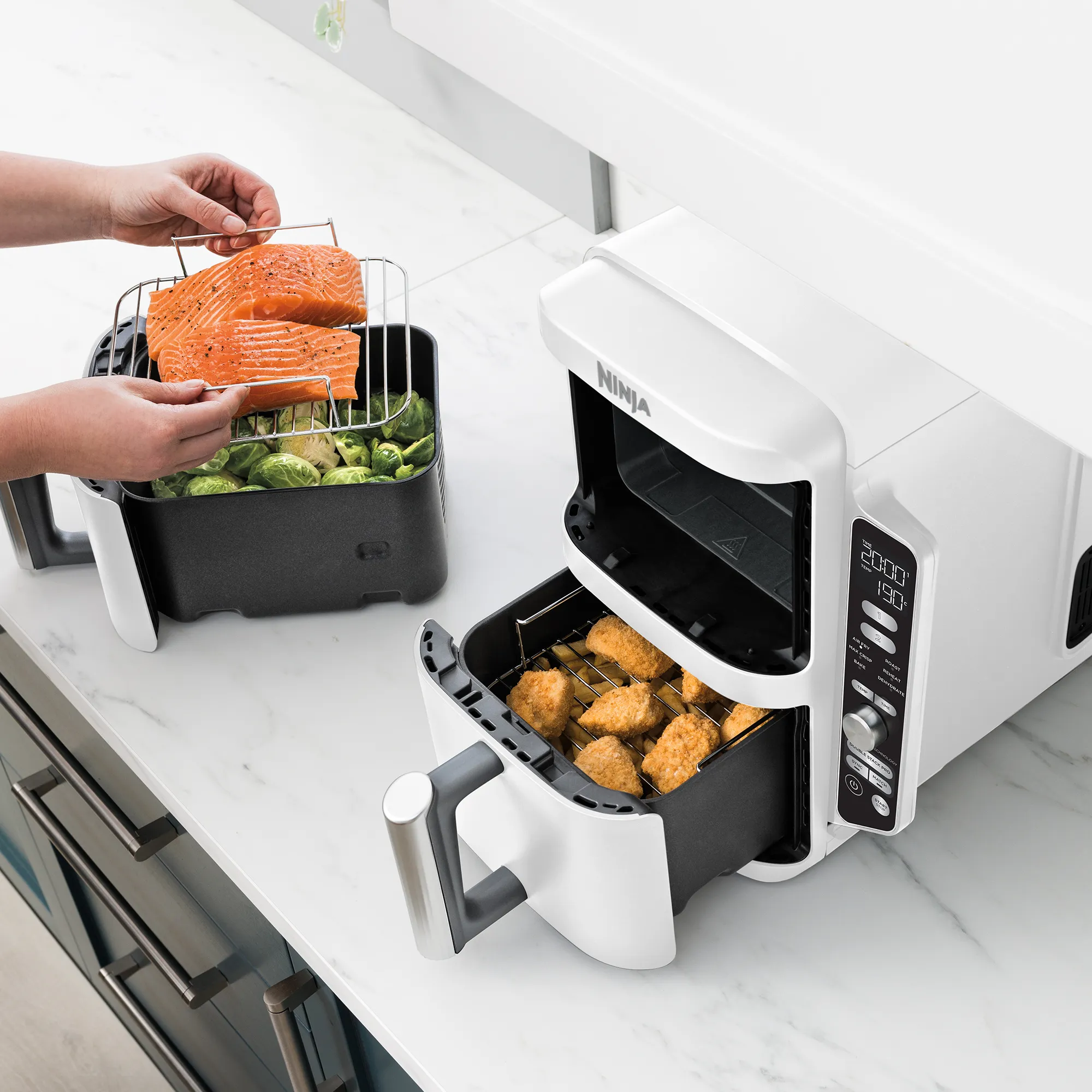 2025 Ninja DoubleStack XXXL 9,5 l heteluchtfriteuse met 2 lades