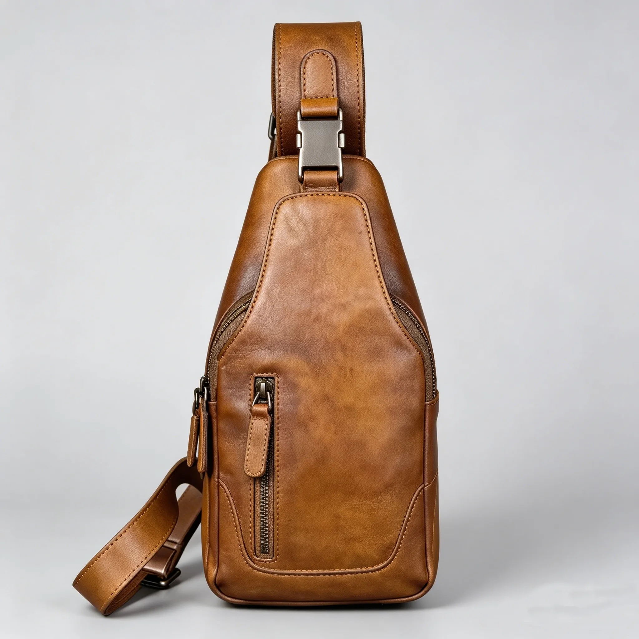 Handcrafted Crossbody Chest Pack Leather Sling Bag