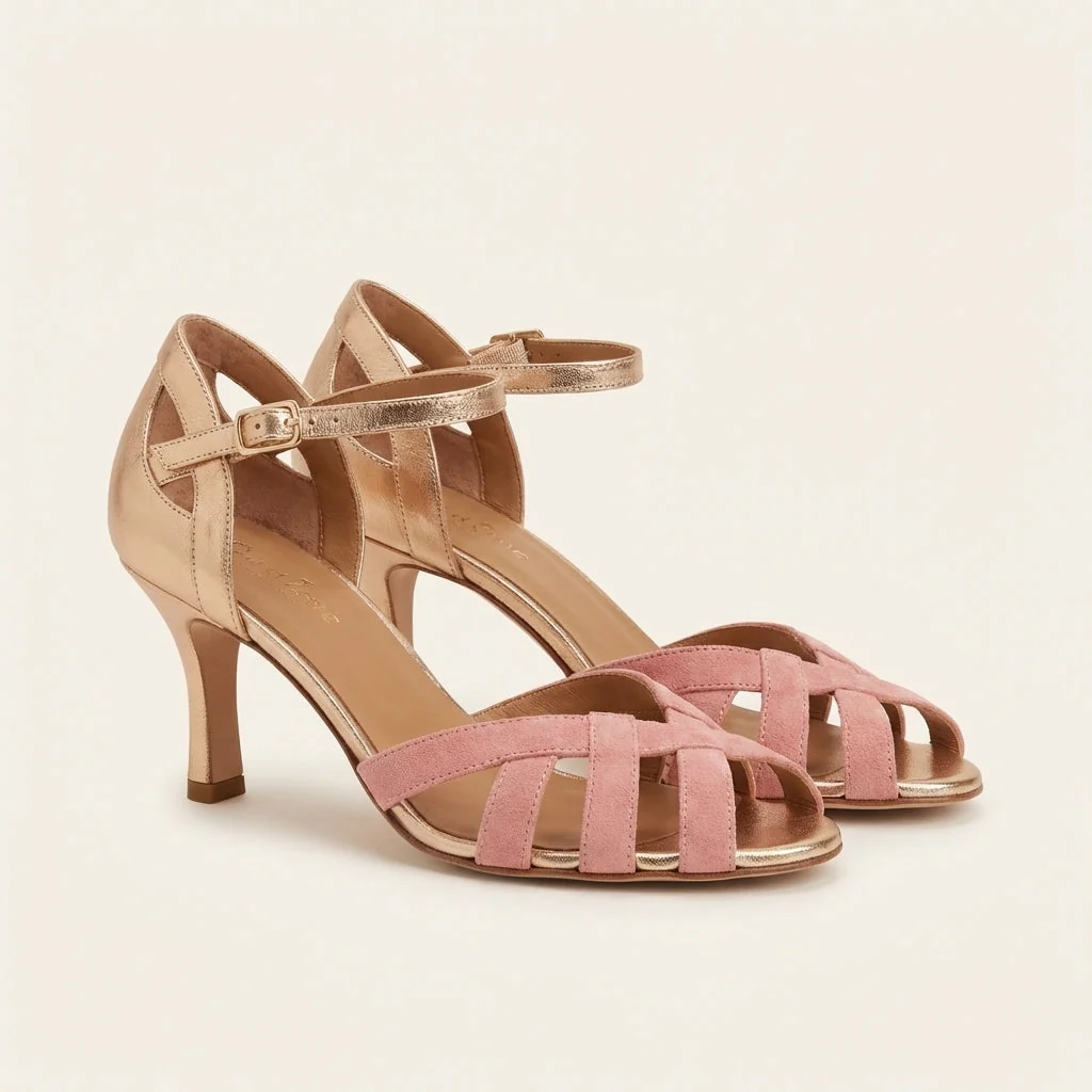 Orthop?dische Absatzschuhe f��r Damen | Bequeme T-Steg Pumps mit gepolsterter Sohle f��r B��ro und Alltag | Stabiler Halt