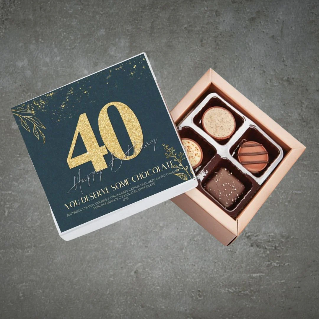 40th Birthday Pure Indulgence Choc Box 40g
