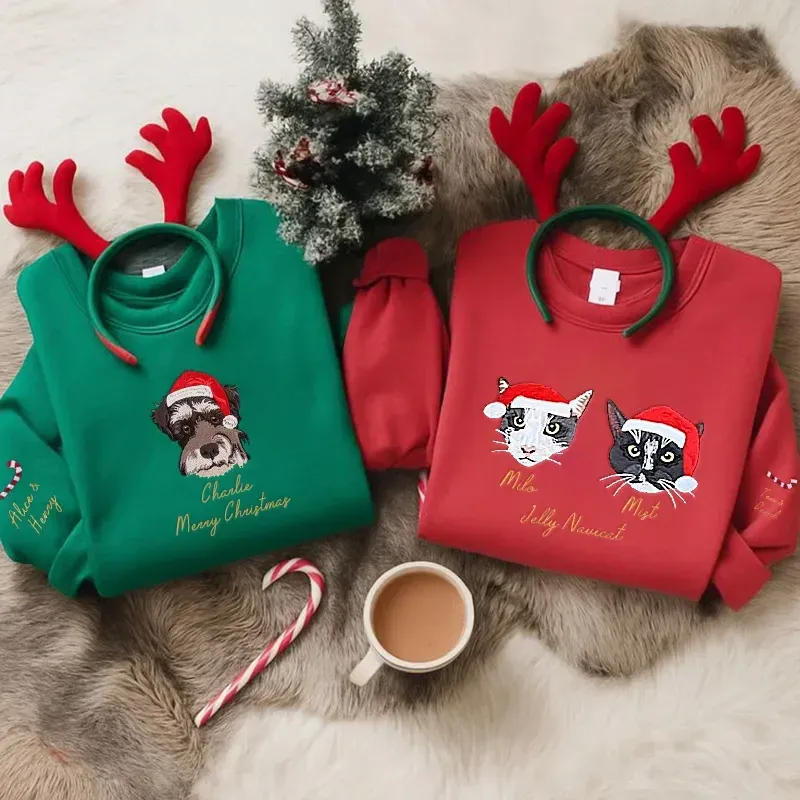 ChristmasStitchwear | Draag je huisdier deze kerst dicht bij je hart — met liefde gestikt, gemaakt om lang mee te gaan
