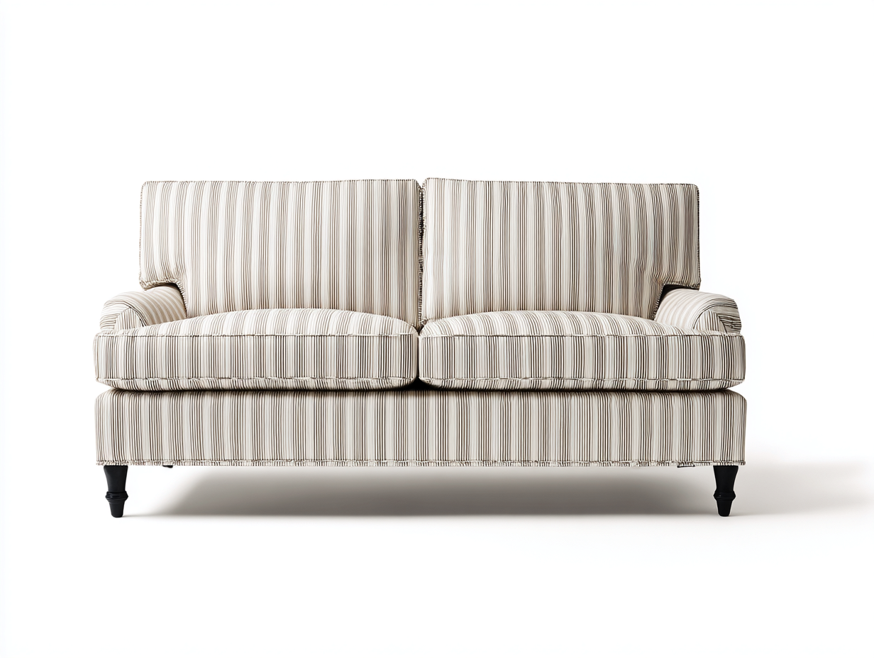 Zweisitzer Sofa Stoff 160x90x85 cm Beige - Klassisches Design - Für Wohnzimmer