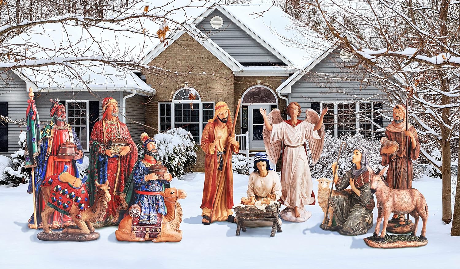 Complete 12pc Outdoor Nativity Set 51