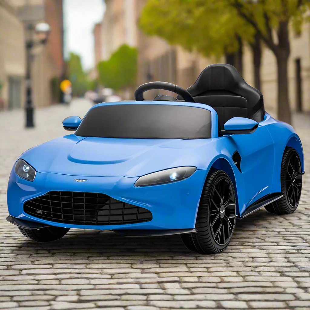 Aston Martin Vantage 12V Kids Ride On Car - Blue