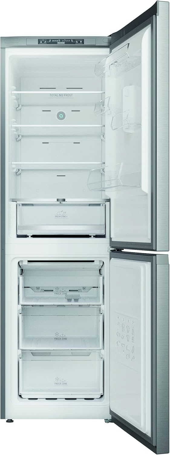 Bauknecht KGN 18D13IN Kühl-Gefrier-Kombination/EEK D /191,2 cm Höhe /201 kWh/Jahr/104L Gefrierteil/leise 34dB /Active Oxygen/Total NoFrost/Active-Inverter-Kompressor/Active Fresh, Silber