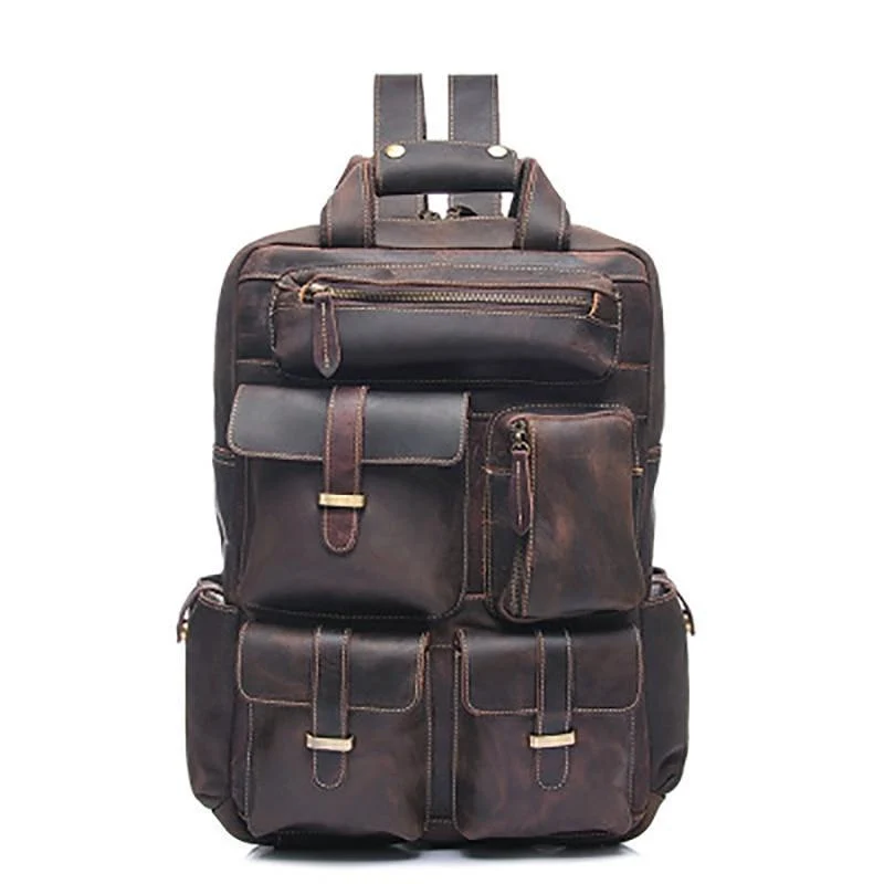 Large Handmade Genuine Leather Backpack