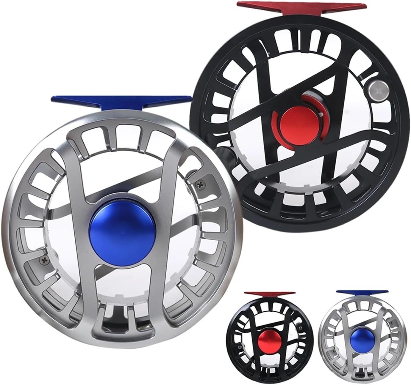 Fliegenfischerrolle, Fliegenfischen Reel Multi Disc Drag Wasserdicht Salzwasser Süßwasser Schwarz Mehrere Größen(Black Reel,10000 Series)