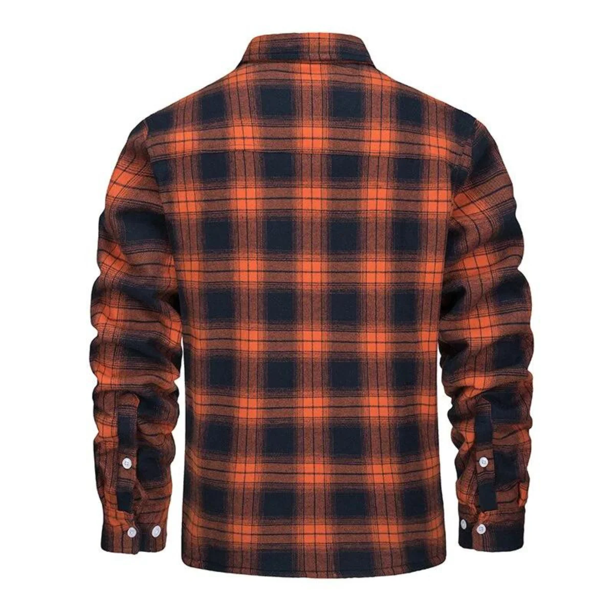 Herren-Hemdjacke mit Sherpa-Futter und Karomuster | Warme Flanell-��berhemdjacke mit Karomuster