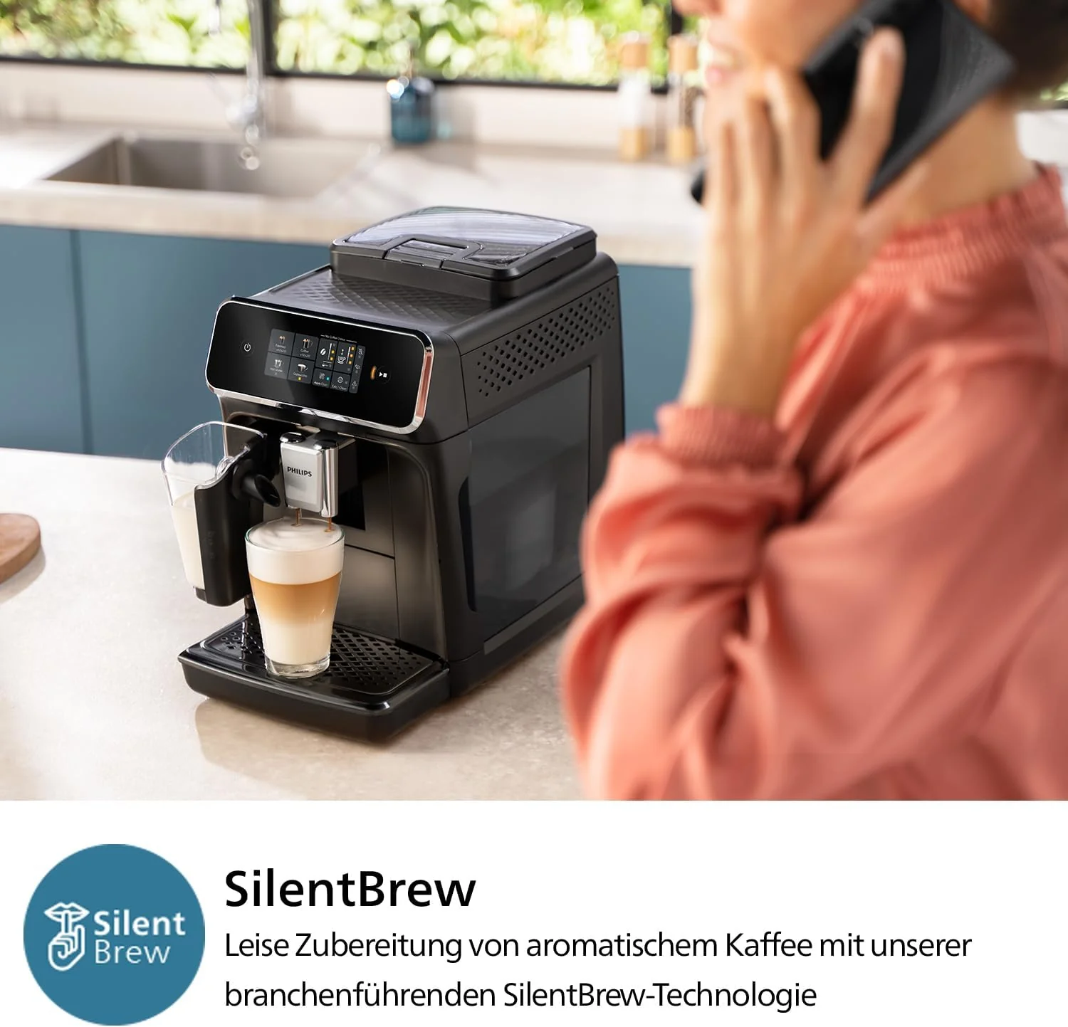 Philips Serie 2200 Espressomachine �C Klassieke Melkopschuimer, Intu?tief Touchdisplay, mat Zwart (EP2220/10)