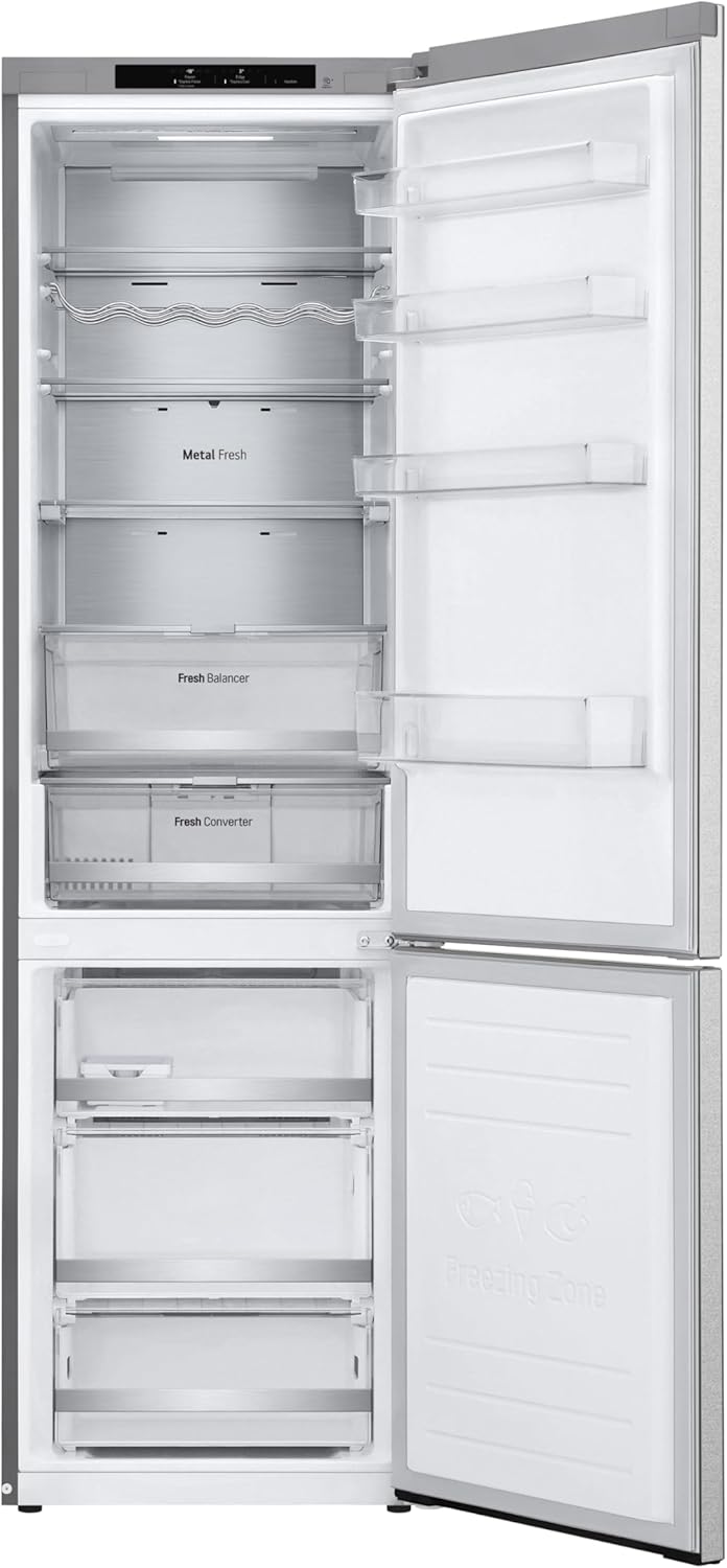 LG GBBW726CPY Fit&Max Kühl-/Gefrierkombination (475 L, Energieklasse C) vollintegrierbar oder freistehend mit FRESHConverter+ und Total No Frost, Silber