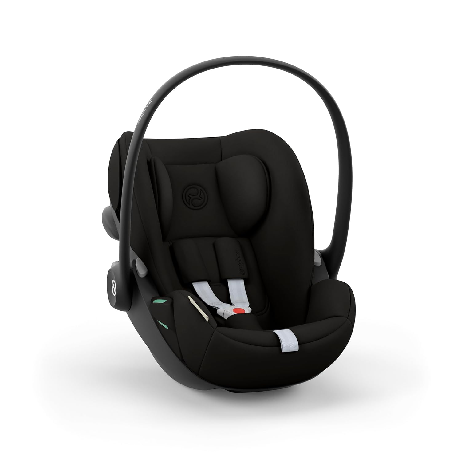CYBEX Gold Babyschale Cloud G i-Size Comfort, Inkl. Neugeboreneneinlage, Ab Geburt bis ca. 24 Monate, Für Kinder ab 40 cm bis 87 cm, Max. 13 kg, Moon Black